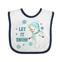 Inktastic Let It Snow Snowman Boys or Girls Baby Bib
