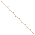 thumbnail image 2 of 14k Yellow Gold Dangle Circle 9 Inch Plus 1 Anklet Ankle Bracelet, 2 of 11