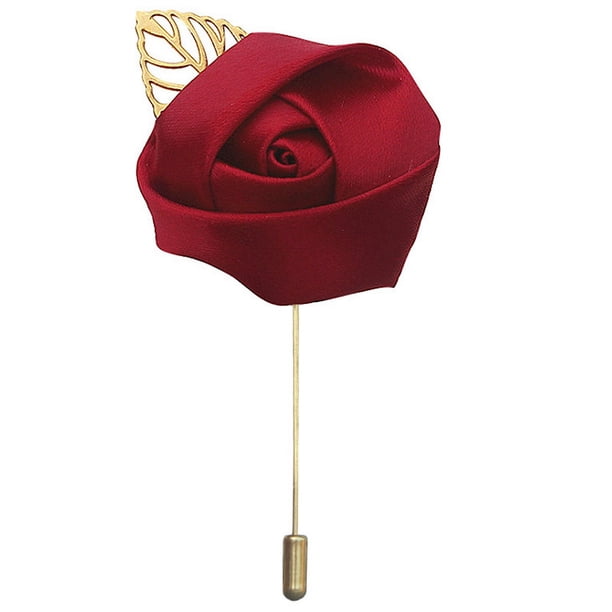 Nvzi 6 piezas de ojal para novio, ojal de rosa para boda, ojal de bolsillo, ojal para hombre, boda para novio, padrinos de boda para graduación, boda (rojo oscuro)