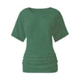 thumbnail image 2 of Womens Casual V Neck T Shirts Short Sleeve Loose Fit Summer Flowy Tops Tees, 2 of 5