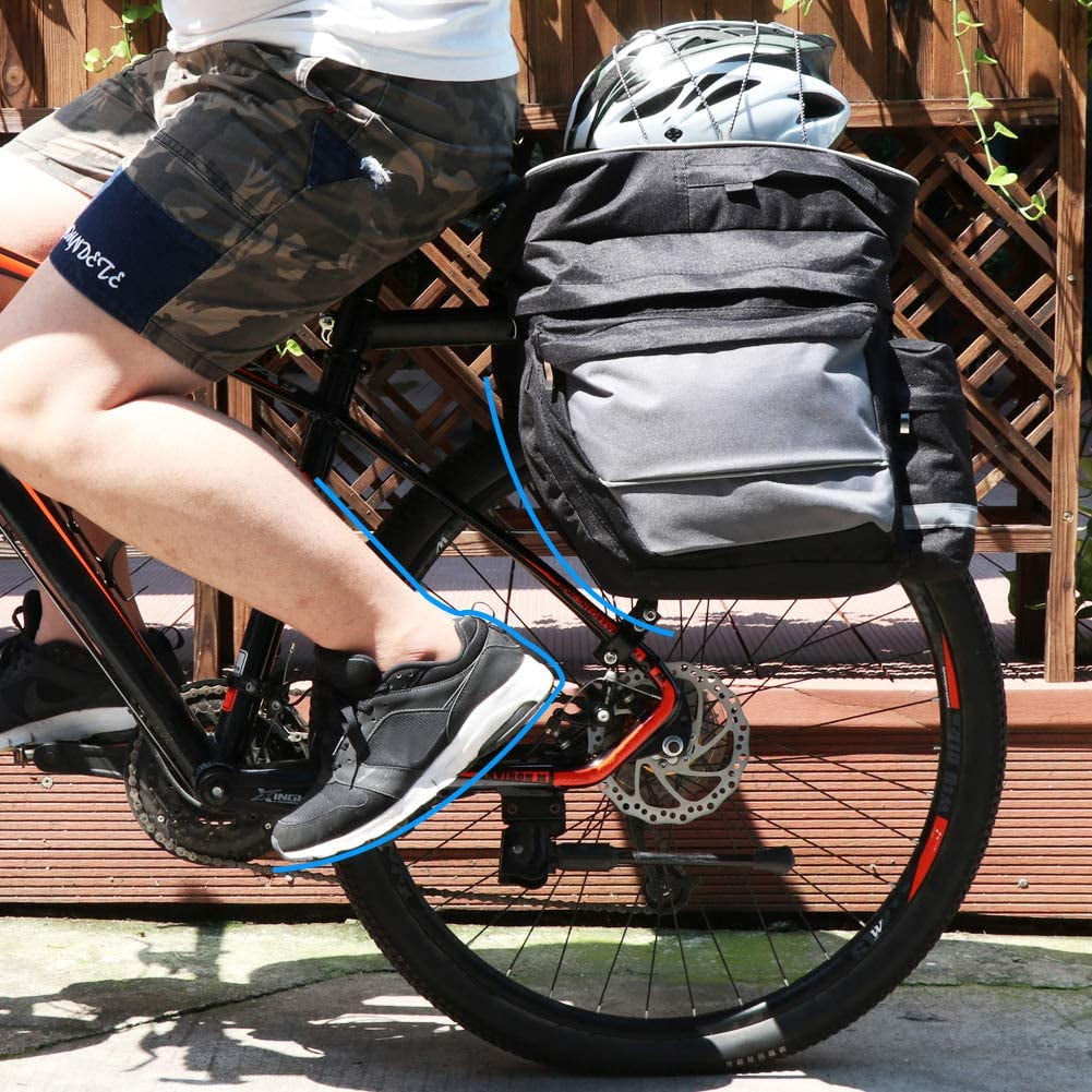 68L Large Capacity Waterproof Bike Pannier Bag, 3 in 1 Rear