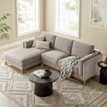 thumbnail image 5 of Modway Roscoe Left-Facing Fabric Sectional Sofa with Chaise in Gray, 5 of 7