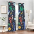 thumbnail image 7 of Farmhouse Curtains for Window Treatments 84" Cute Cartoon of Sea Animals Vertical Blinds Door Curtains for Bedroom, 1 Panel, 7 of 7