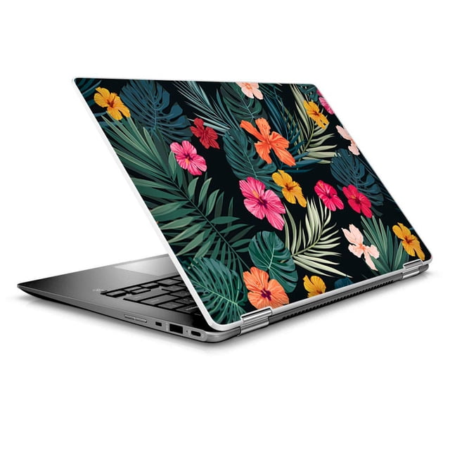 Laptop Notebook Skin Vinyl Sticker Cover Decal for 14" HP 2 in 1 Touchscreen Chromebook x360 - Hibiscus Flowers Tropical Hawaii