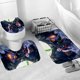 thumbnail image 3 of Joker Juego de cortinas de ducha de Halloween, juego de decoraciones de baño de Halloween de 71 pulgadas x 71 pulgadas, cortina de ducha con tapete, tapa de inodoro, tapete de baño, decoración de baño, 3 of 5