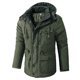thumbnail image 4 of Parka de invierno con capucha, cortavientos, de algodón, acolchada, gruesa, ajustada, informal, de forro polar, clásica, cálida, 4 of 4