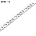 thumbnail image 6 of Ayyufe 3mm-7mm Men Stainless Steel Band Figaro Chain Necklace 18Inch - 26Inch, 6 of 6