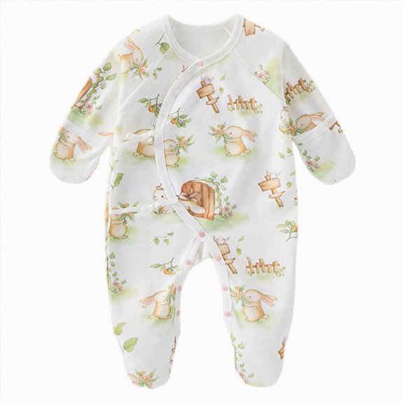 CAUYDY 3 6 9 12 18 24 Months Baby Boys Sleepers Newborn Clothes Fall Winter Preemie Long Sleeve Romper Infant Boy Cute Pajamas Toddler One-Pieces Green for Sizes Newborn
