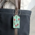 thumbnail image 6 of Square 2Pack PU Leather Doodled Air Balloons Cruise Luggage Tag with Privacy Cover and Stainless Steel Ring - Suitable for Travel Handbags Backpacks Luggage Tags, 6 of 6