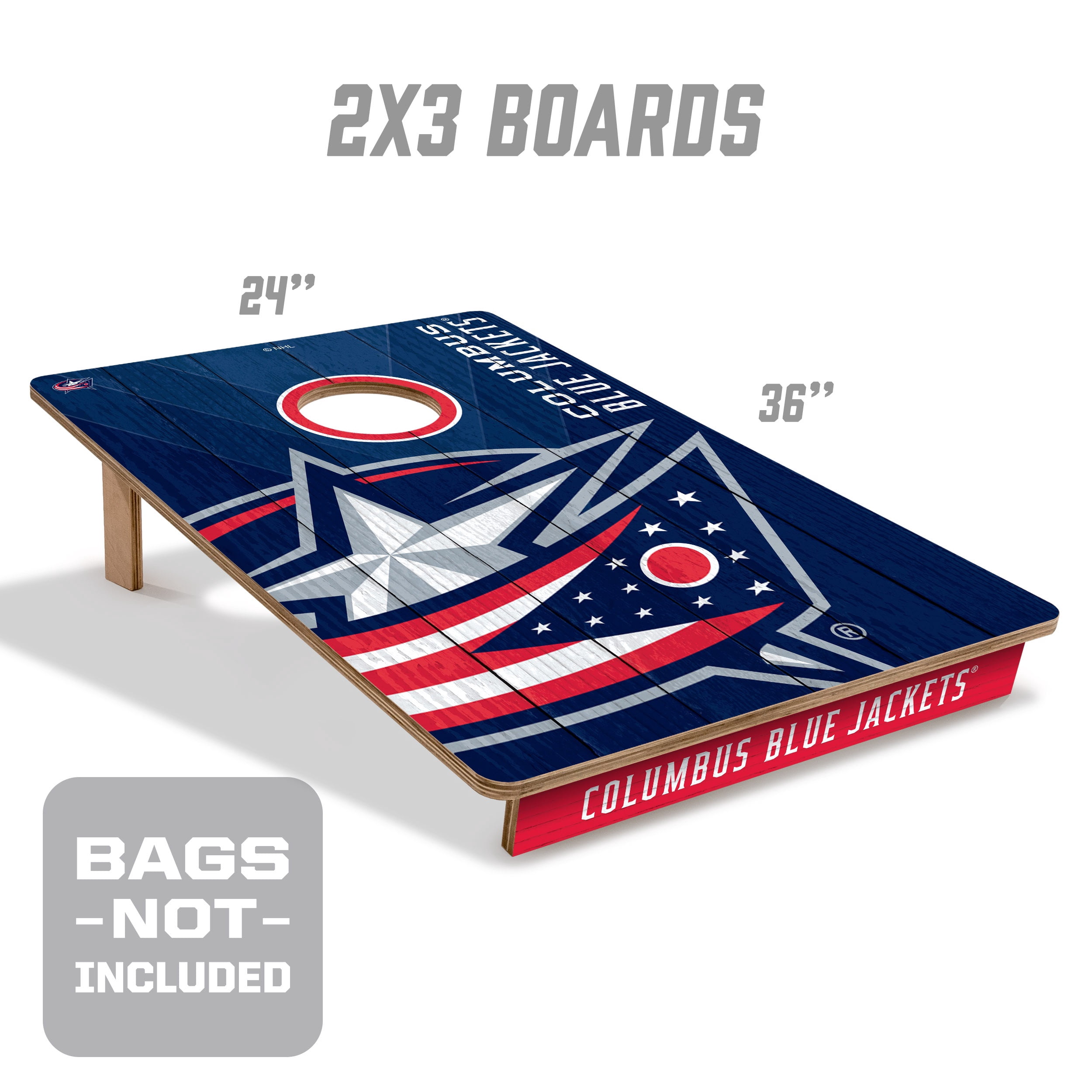 YouTheFan NHL Columbus Blue Jackets 2' x 3' Cornhole Game No Bags