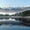 Lake Matheson Reflection, variant on Elephant Stock Pink Sunrise Wall Art - Horizontal Multi Panel Canvas - Living Room Wall Decor - Nature Multi Panel - Pink And Blue Decor - 29" x 12"