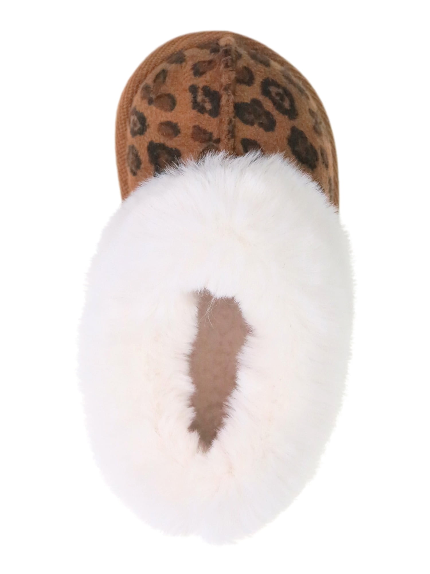 Wonder Nation Baby Girls Faux Fur Trim Slippers