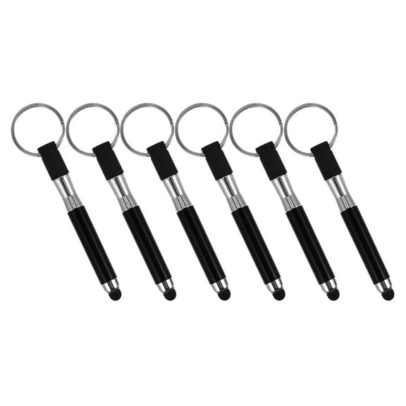 WHAMVOX 6PCS Mini Stylus Pen with Keychain Capacitive Touch Screen Pen and Keyring Cute Pendant for Bags Universal Stylus for Tablets and Smartphones