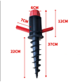 thumbnail image 4 of black Base, Parasol holder, red, Screw bracket, Ground socket, Diameters 37 mm, Camping, Beach, 4 of 5