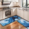 thumbnail image 3 of Kitchen Rugs Sets Of 2,Light Blue Marble Flow Pattern Anti Fatigue Kitchen Mat Rugs Non Slip Washable,Decorative Kitchen Floor Mats for Kitchen,Sink,Laundry,17"x47"+17"x47", 3 of 5