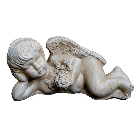 Solid Rock Stoneworks Laying Down Angel - 8" Tall x 16" w x 8" d- Desert Sand