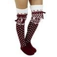 thumbnail image 2 of Tittly Slouch Socks Grip Socks Knit Thigh Knee High Socks Long Christmas Stockings Warm Women Over Socks Thigh High Stockings Hats for Men Wine One Size, 2 of 6
