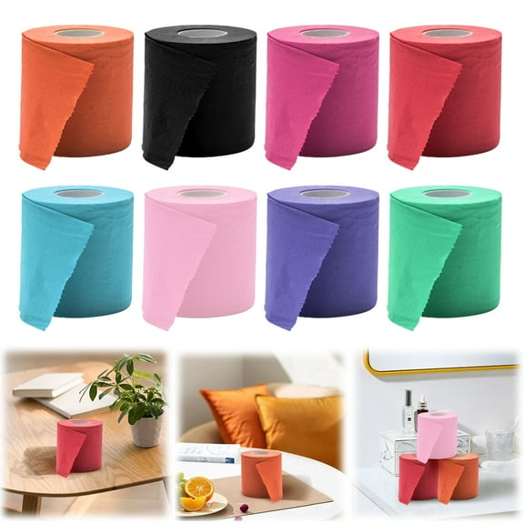 Colored Toilet Paper, Multicolor Soft & Sustainable Novelty Toilet Paper for Home, Camping, and Travel