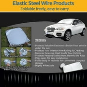 Jumbo Car Windshield Sunshade,iClover Foldable Large Auto Windshields Blocks UV Rays Sun Visor Protector, Fits Almost Car,SUV,Pickup,Van,Truck(75x35.4)