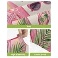 thumbnail image 4 of Summer Flamingo Bar Stool Covers Set of 4, Tropical Plants Botanical Floral Rustic Stretch Washable Bar Chair Covers with Backs, Removable Pub Counter Height Chair Cover for Kitchen Dining Room Cafe, 4 of 7