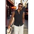 thumbnail image 4 of COOFANDY Mens Sleeveless Summer Shirts Beach Tank Tops Button Up Textured Tank Shirt for Vacation, 4 of 6