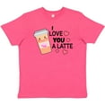 thumbnail image 3 of Inktastic I Love You a Latte with Coffee Cup Youth T-Shirt, 3 of 5