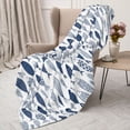 thumbnail image 3 of Disketp Blue Fish Cozy Flannel Fleece Throw Blanket: Has a velvety texture for All Seasons - Perfect for Women, Men, & Kids"60"x50", 3 of 6
