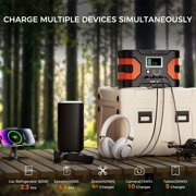 150W Portable Power Station with 60W Solar Panel - 166Wh Solar Generator with AC/USB/DC Outputs for Camping, Emergency, and Outdoor Use