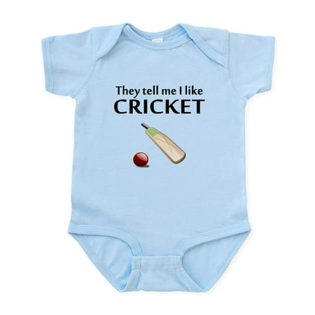 

CafePress - They Tell Me I Like Cricket Body Suit - Baby Light Bodysuit Size Newborn - 24 Months
