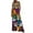 Multicolor11, variant on Women's Mardi Gras Clothing,Women's Color Block Print Long Playsuit Carnival Party Jumpsuit Celebration Parade Bib Overalls Sleeveless Wide Leg Rompers with Pockets