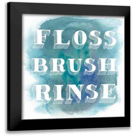 Popp, Grace 12x12 Black Modern Framed Museum Art Print Titled - Bathroom Dos II