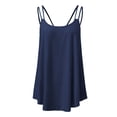 thumbnail image 5 of Razzly Bike Tops for Women 3xl Top Layering Top Beaded Tops for Women Crop Top Set Top Women Padded Shirt Lacy Top Women Sleeveless Top Women Athletic Graphic Tops for Women Women's Summer(Navy,S), 5 of 5