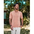 thumbnail image 2 of Polo PJ PAUL JONES con cremallera a rayas vintage para hombre, 2 of 5