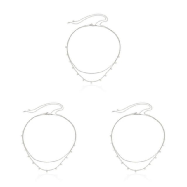 relayinert Silver Wide Application Chain Belt For Versatile Dressing Waist Chain Belt Chain Belt Y2K Body Chain 3Set