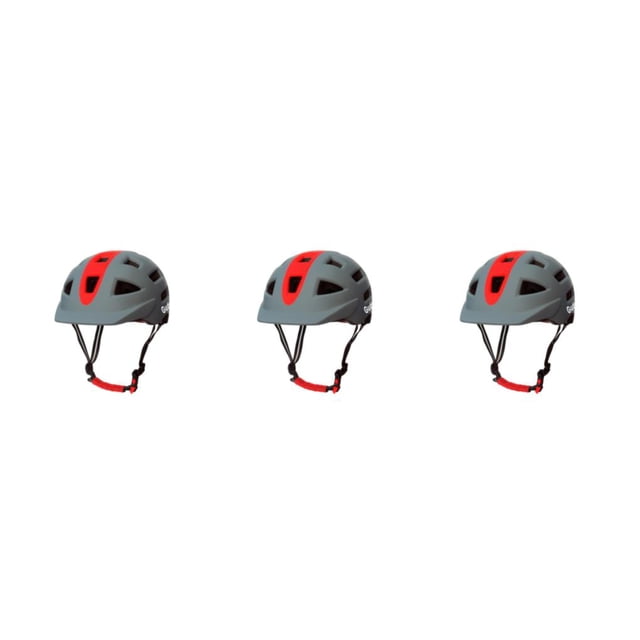 Langgg Bike Helmet Safety Cap Integrated Cycling Hat Breathable Unisex Guard for Scooter Riding Equip Accessory Gray 3Set