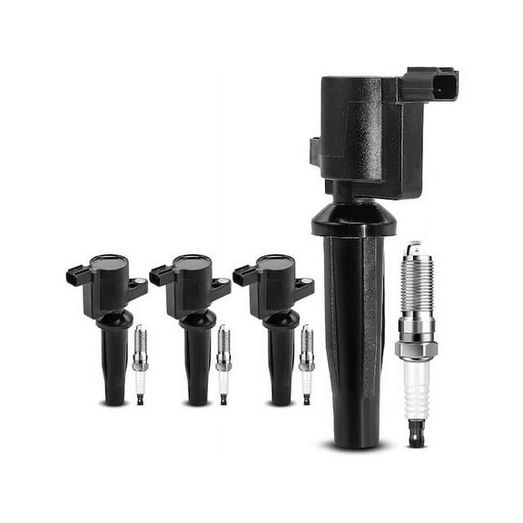 Ignition Coil and Spark Plug Kit 8 - Compatible with 2009 - 2019 Ford Escape 2.5L 4-Cylinder 2010 2011 2012 2013 2014 2015 2016 2017 2018