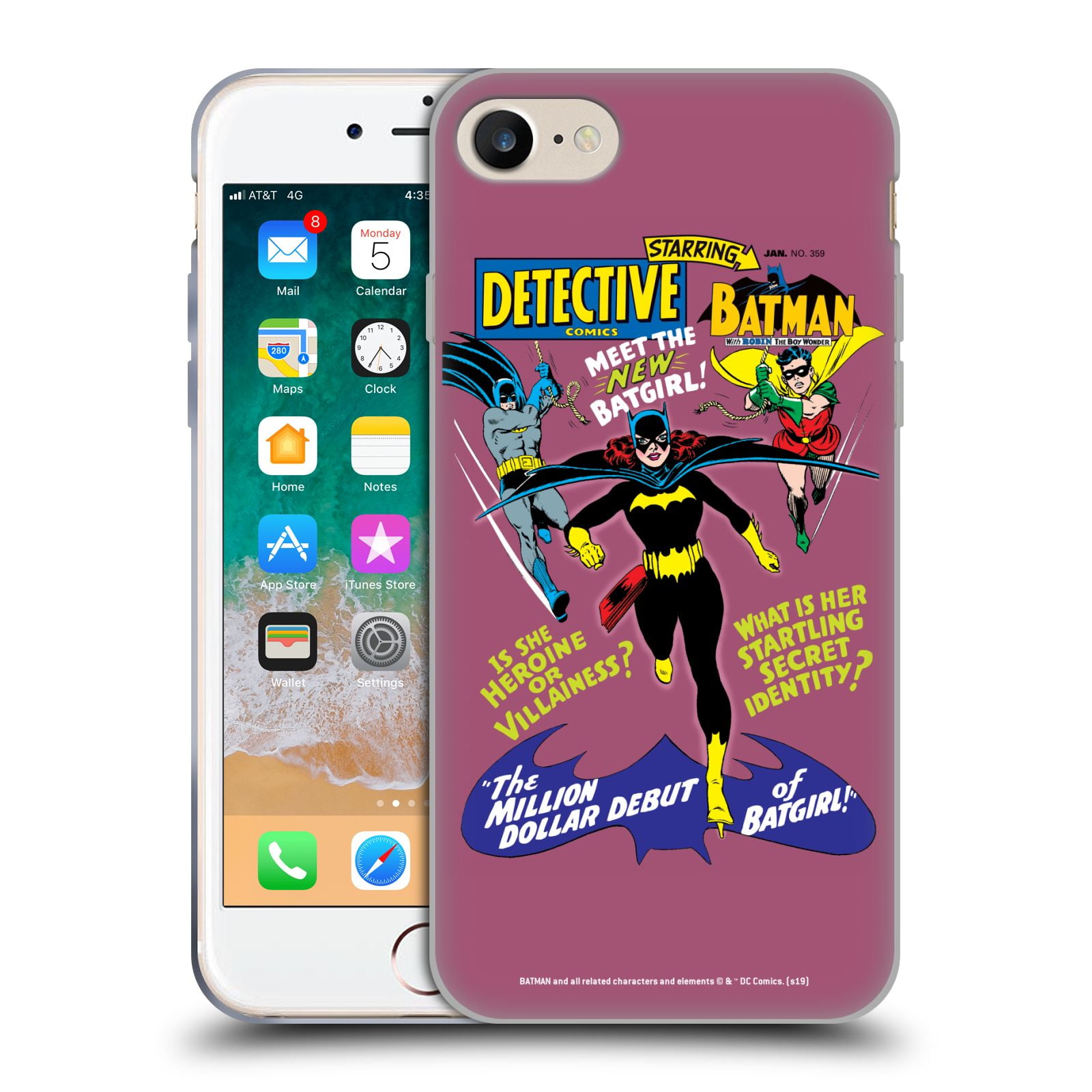 Batman Comics Famous Comic Book Covers Batgirl Robin Detective Comics 359 Soft Gel Case with Apple iPhone 7 / 8 / SE 2020 & - Walmart.com