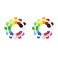 thumbnail image 2 of Advancent 12 Pieces Kids DIY Knitting Yarns Ball Material Sewing Wool Colorful Crafting Multicolor for Sweater Random Color Color aleatorio 10g 2Conjunto, 2 of 6