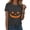 Grey, variant on Halloween Shirts for Women Casual Graphic Tee for Summer Party Out with Jeans Round Neck T Shirt for Women’s Wardrobe Gray L