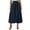Navy, variant on Women's Summer Tennis Skirts Women’s Casual Loose Floral Midi Skirt With Stretch Waistband A Line Dressy Street Style Skirt Gray S