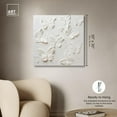 thumbnail image 6 of Butterflies In Ivory Canvas Elegant White Gold Wall Art by Art Remedy, Gallery Wrapped, 30" x 30", 6 of 8
