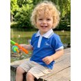thumbnail image 3 of Cenuakty 6M-4T Toddler Baby Boy Summer Shirts Set of 2, Dinosaur Embroidered Short Sleeve Half Button-up Collared Tops, 3 of 9