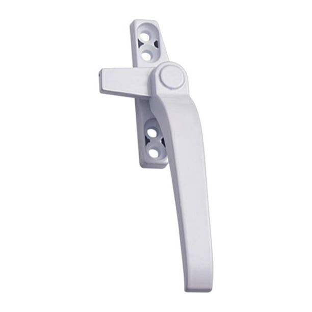 Manija de puerta de acero de plástico engrosado, manija de ventana universal con hebilla de cerradura de llave Blanco derecho