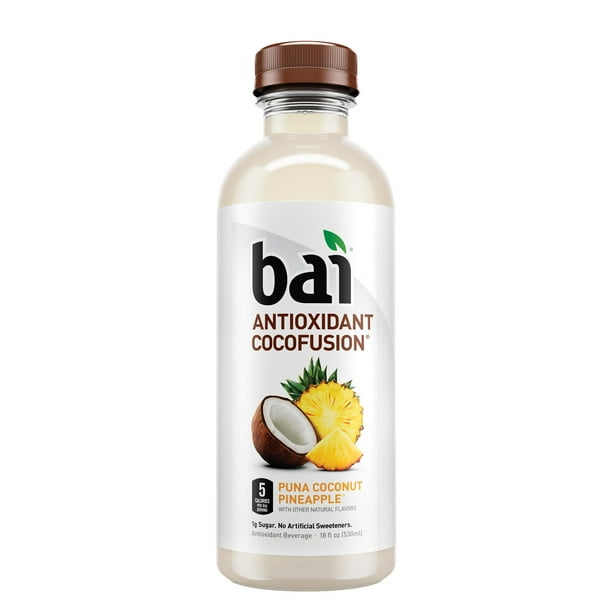 Bai Coconut Flavored Water, Puna Coconut Pineapple, Antioxidant Infused