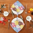 thumbnail image 4 of Dreamtimes Easter Eggs Cloth Napkins Set of 1, Oversized Washable Reusable Polyester Dinner Table Napkins for Family, Restaurant, Party Decor, 20 x 20 Inch, 4 of 7
