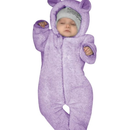 

Baby Boy Girl Winter Coats Cute Thick Fleece Hooded RomperJumpsuit Snowsuit Bodysuits Zipper Outfits Clothes(Newborn & Infant)