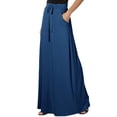 thumbnail image 3 of YUEJUIR Women'S Skirts Spring And Autumn City Leisure Skirt Ladies Solid Color Drawstring Skirt Floral Maxi Skirt Boho Skirt (Blue,XL), 3 of 6