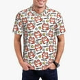 thumbnail image 2 of Salouo Happy Foxy Faces for Men's Short Sleeve Polo Shirts,Polo Shirts for Men Performance Short Sleeve Golf Shirt Athletic Casual Collared T-Shirt-X-Large, 2 of 8