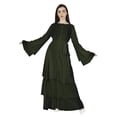 thumbnail image 1 of Bimba Robes Abaya Traditionnelles Musulmanes pour Femmes Manches Cloche Robe de Prière Islamique avec Hijab, 1 of 7