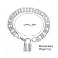 thumbnail image 4 of Hip Hop Lock Anklet Bracelet Silver Lock Pendant Ankle Chain Punk Thick Chain Lock Foot Chain Beach Anklet, 4 of 5